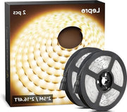 Fascia LED a LED 5m calda bianca set di due pezzi 12V per decorazione interna ed esterna.