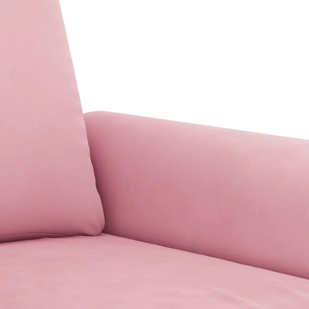 Set di Divani 4 pz con Cuscini rosa in Velluto