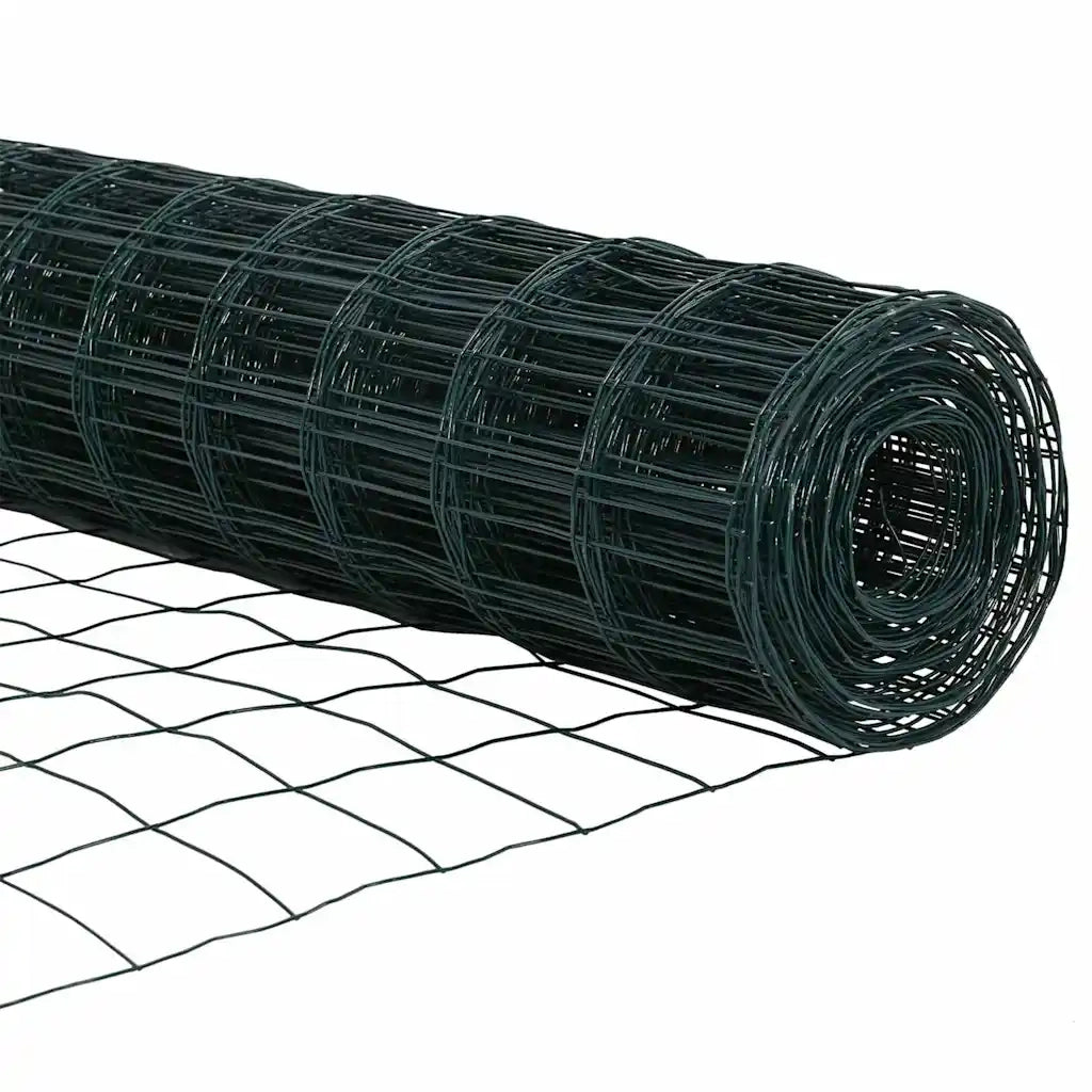Recinzione da Giardino | Recinzione con Posto Verde 1,2 x 25 m Acciaio e PVC