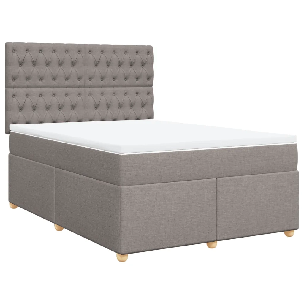 Giroletto a Molle con Materasso Tortora 160x200 cm in Tessuto 3293642