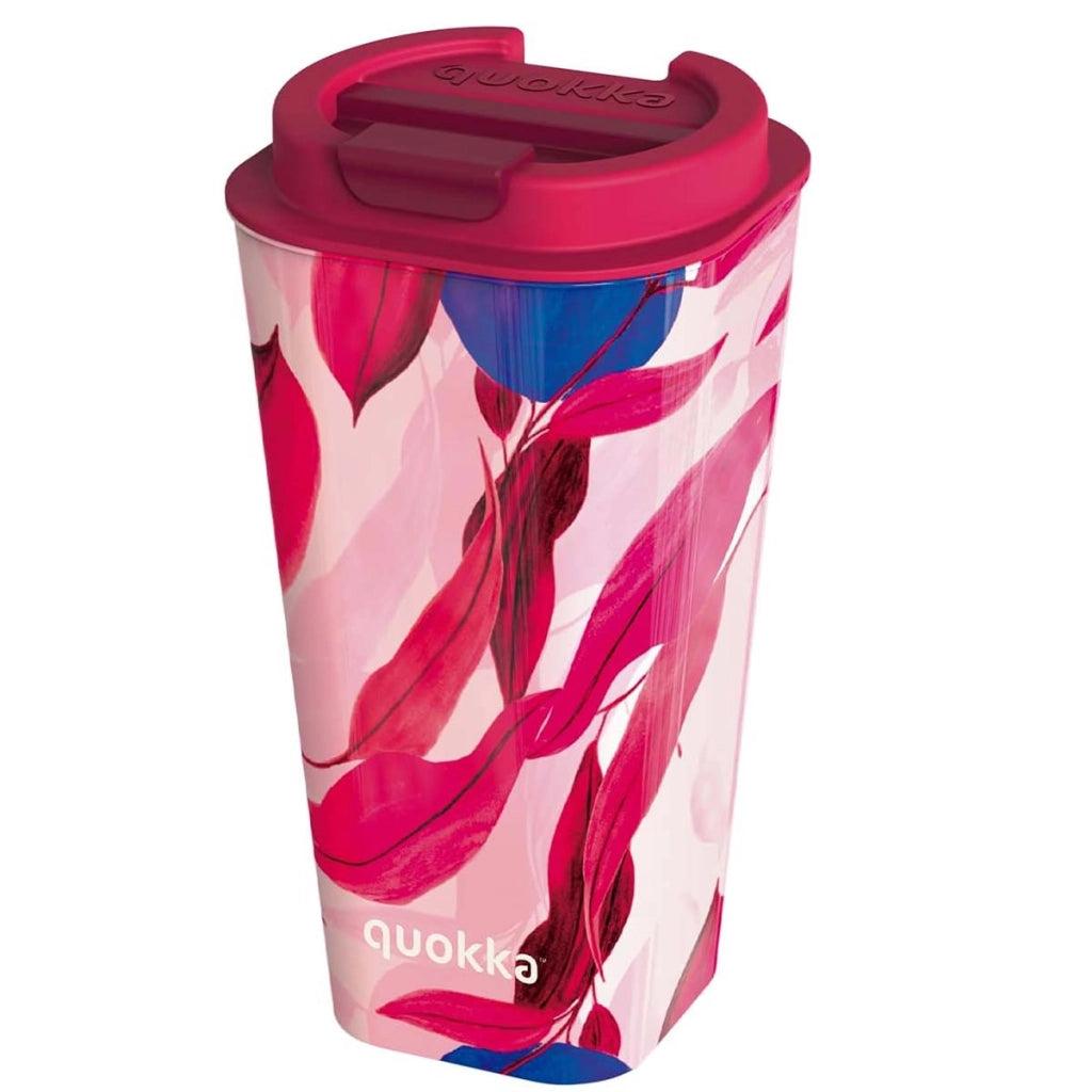 Bicchiere Termico 450ml Doppia Parete Antifuoriuscita Ermetico senza BPA Rosa Quokka