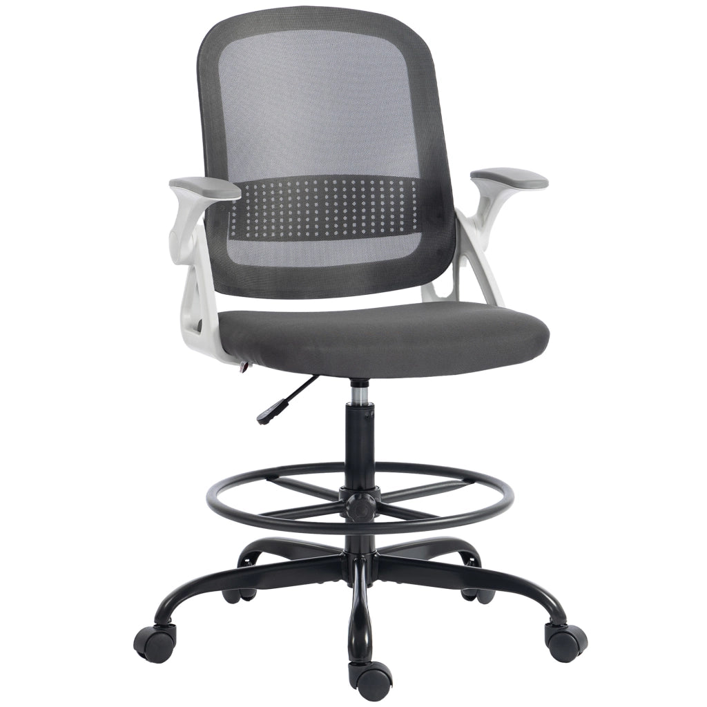 Sedia da ufficio con rete ¨C Zephmum ¨C Grigio, regolabile