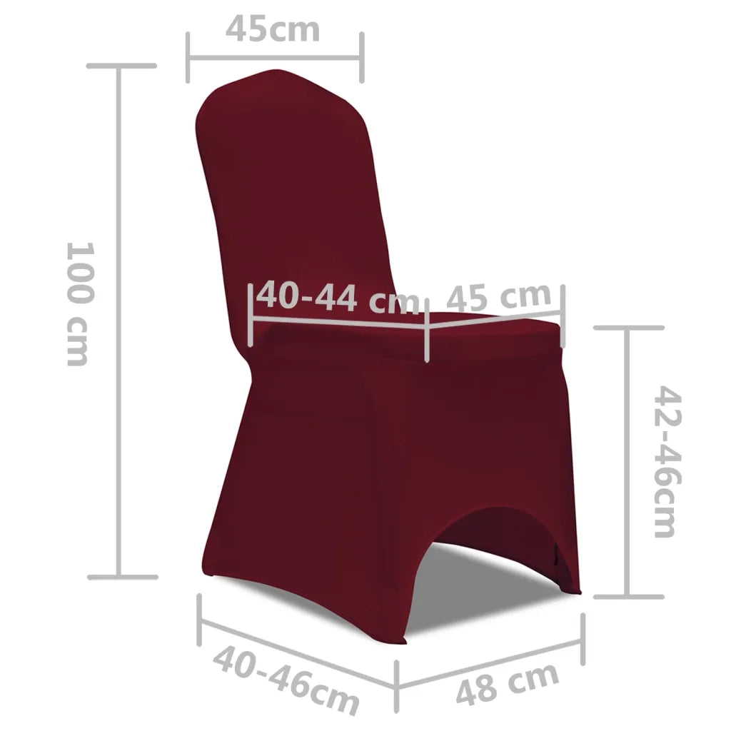 Set Coprisedie Elastiche 4 pz Rosso Bordò 131411