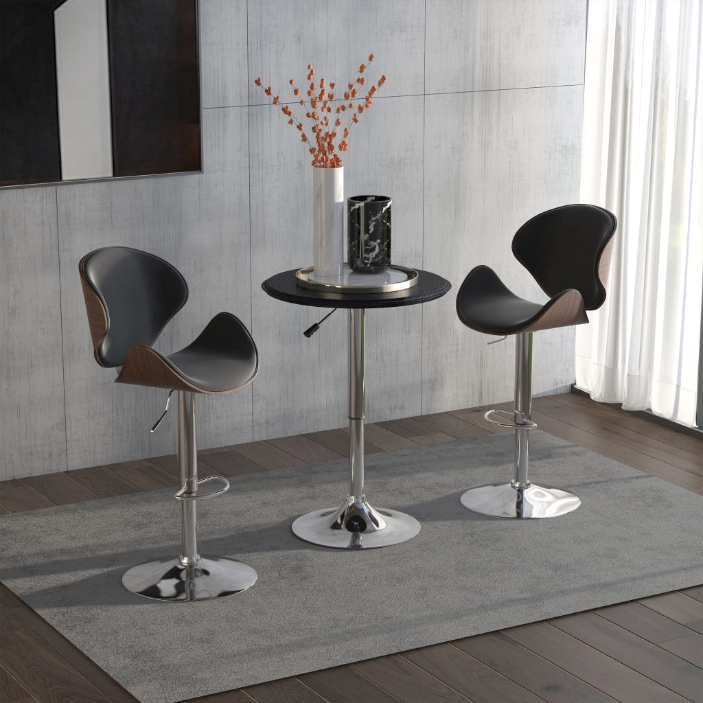 Tavolino da bar rotondo ¨C Minimal ¨C nero, metallo, ?63x67-93cm