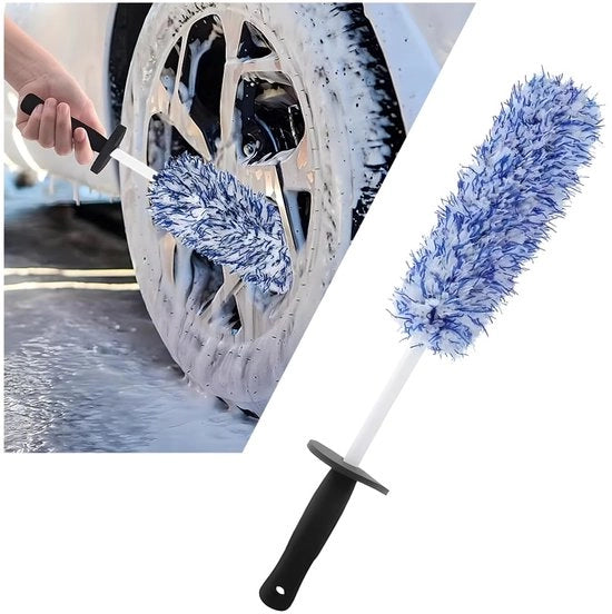 Pulitore di Cerchi Extra Sottile a Microfibra, Per Pulizia Profonda e Leggera, Pulitore di Cerchi per la Pulizia dei Cerchi, Lavaggio e Protezione Anti-Usura (Blu)
