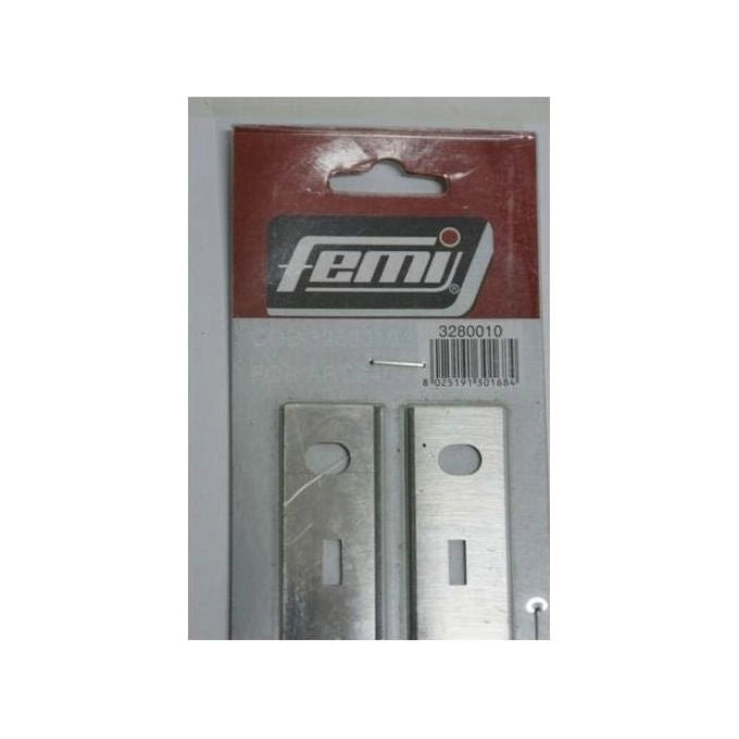 Femi 640 Coltelli di Ricambio per Pialla PF204 2 Pezzi Acciaio Cromo Vanadio 210x20 mm