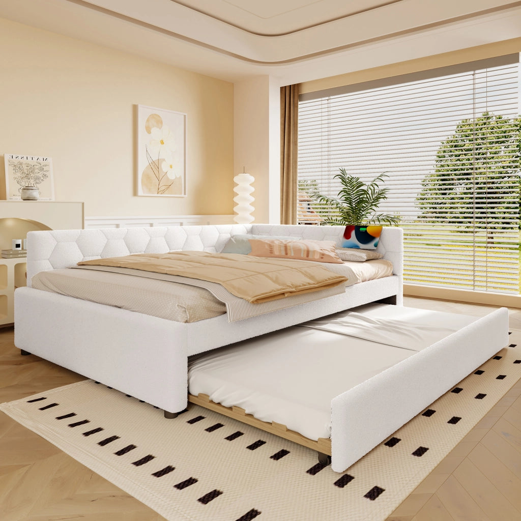 Letto giorno con funzione divano in velluto 140x200 cm