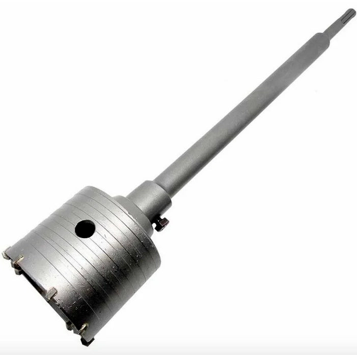 FRESA A TAZZA CAROTATRICE MURO CON ASTA MURO CEMENTO MATTONI 100 mm ASTA SDS MAX 350 mm