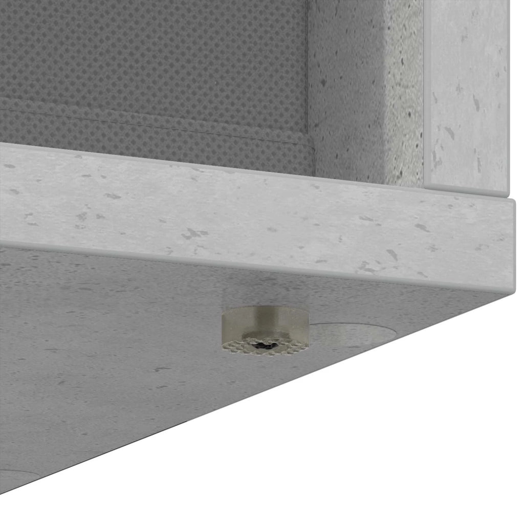 Credenza | Madia | Buffet da pranzo | Armadio da pranzo con cassetto Grigio cemento 30,5 x 27 x 84,5 cm