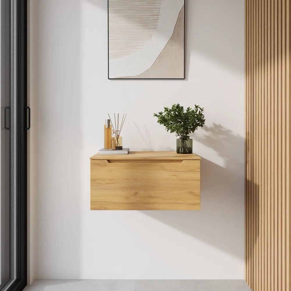 Cassettone scorrevole 60cm rovere chiaro chiusura soft-close | Bako
