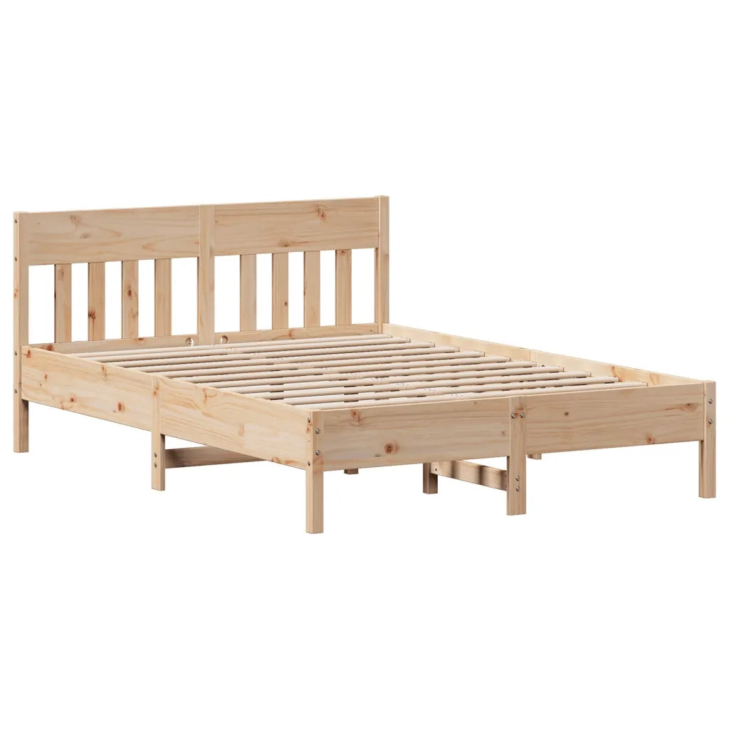 Letto senza Materasso 140x190 cm in Legno Massello di Pino 842662