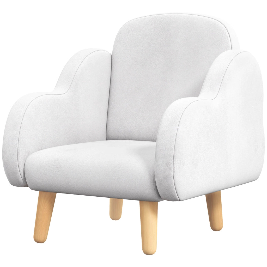 Poltrona Bambini ¨C Minimal ¨C Tessuto Bianco 46x51x55 cm