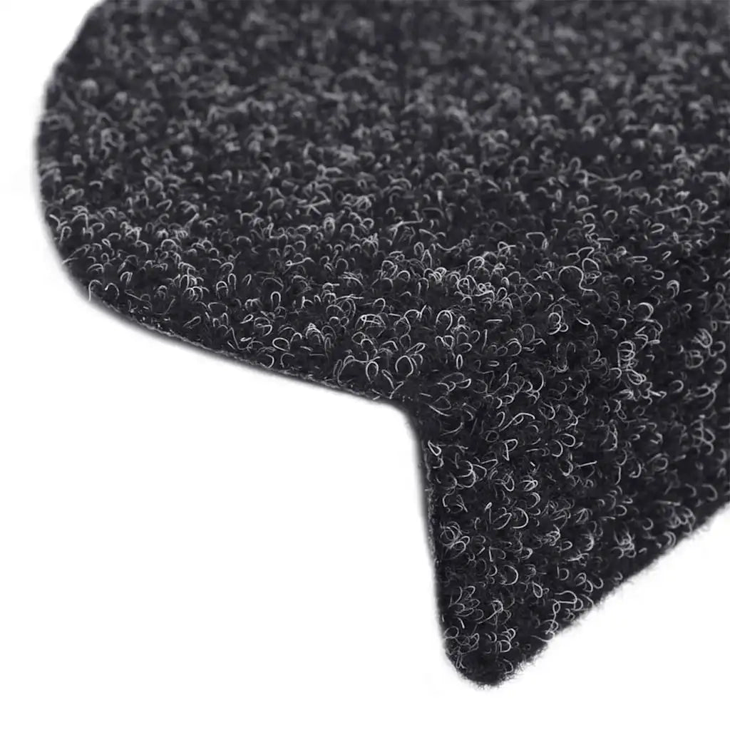 Tappetini per scale autoadesivi 20 pz | Gradini per Scale 56x17x3 cm neri semicircolari