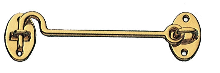 BL GANCIO FERMAFINESTRA OTTONE LUCIDO 120 MM- 6,0 blister