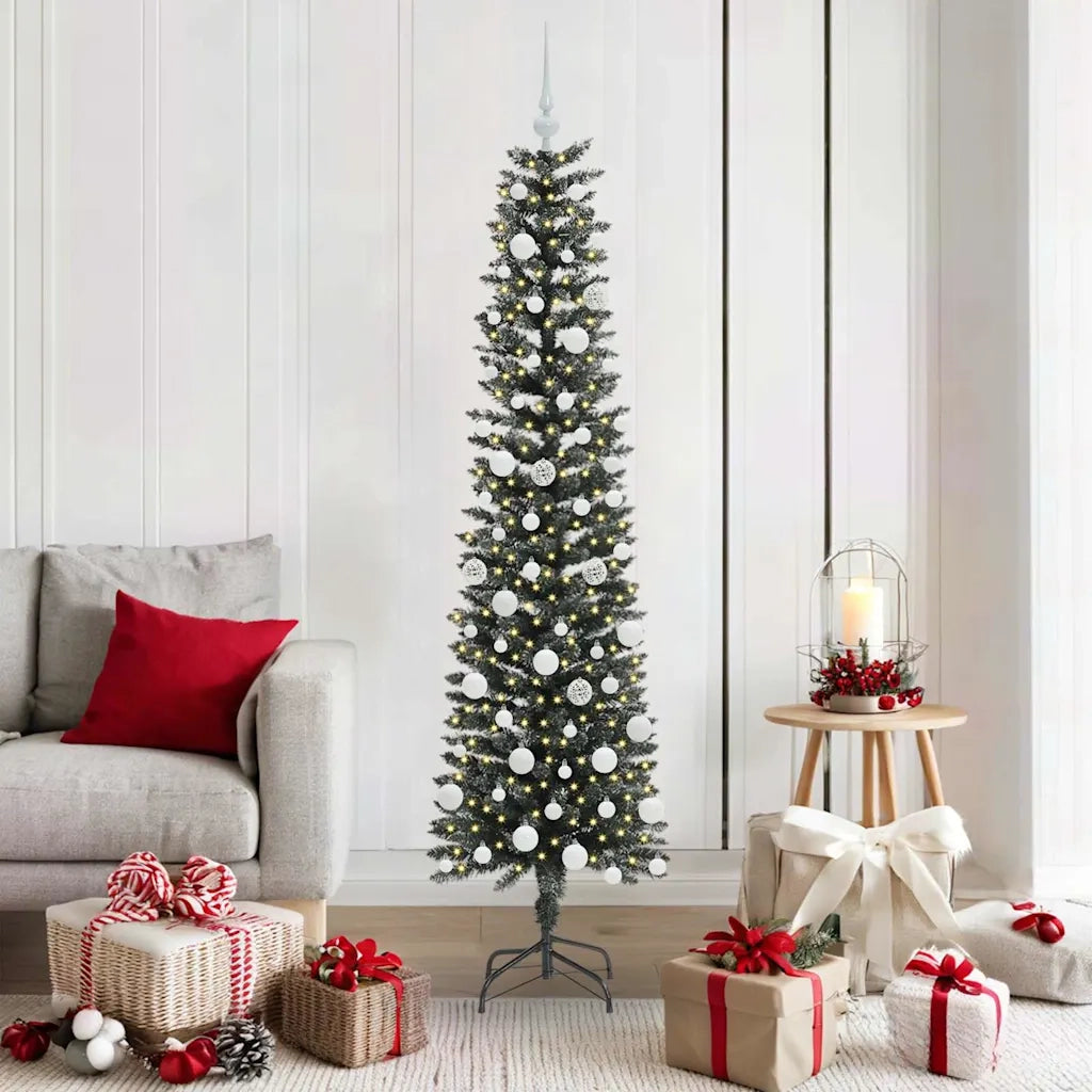 Albero di Natale | Decorazioni natalizie artificiale con 300 LED Verde 180 cm