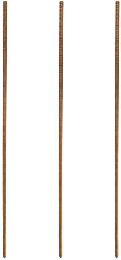 Set di viti a vite in rame - M3 x 250 mm - 0,5 mm di spaziatura - 3 pezzi - colore dorato - set di viti a vite