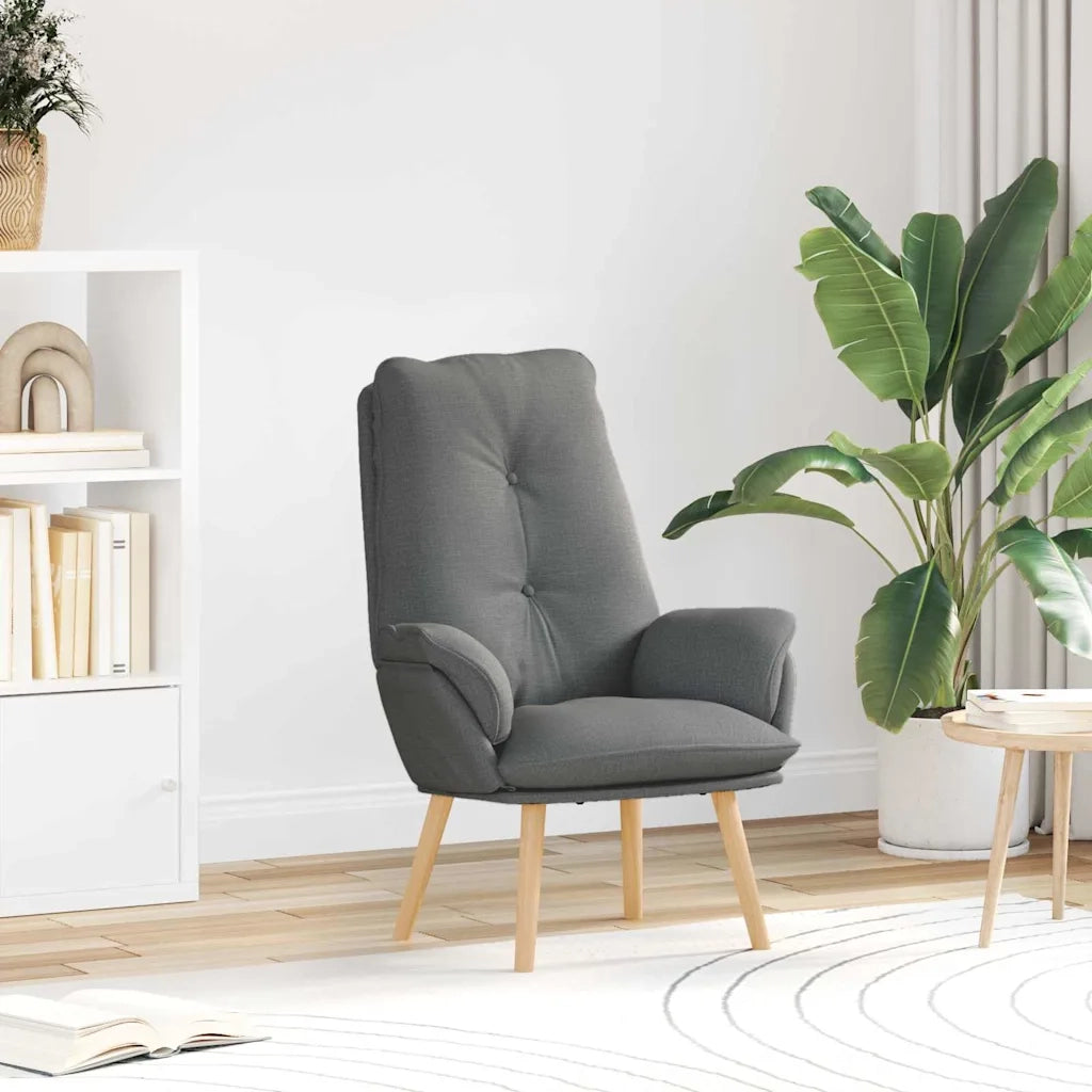 Poltrona-Divano Sedia-Poltroncina Grigio scuro 69 x 74 x 93 cm Tessuto e compensato 623476