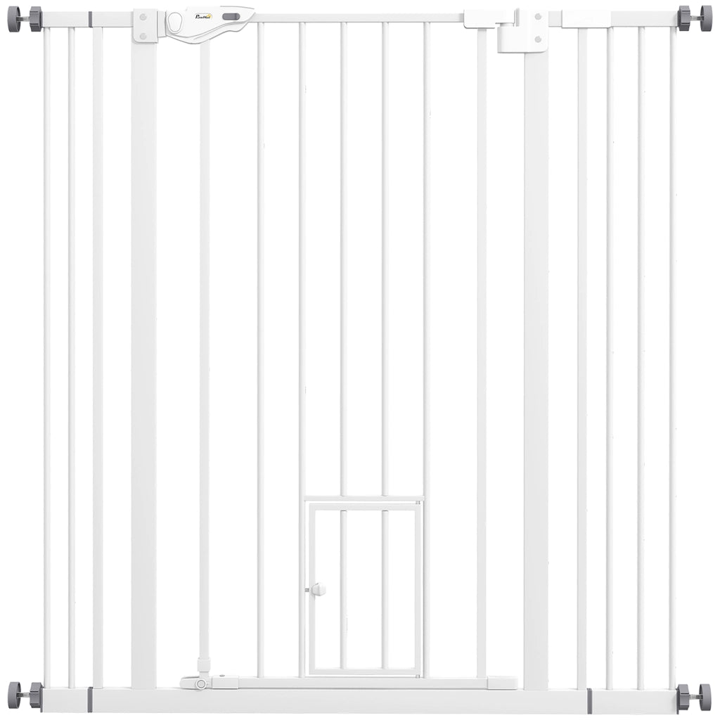Cancello per cani ¨C Minimal ¨C 104 cm, acciaio, bianco