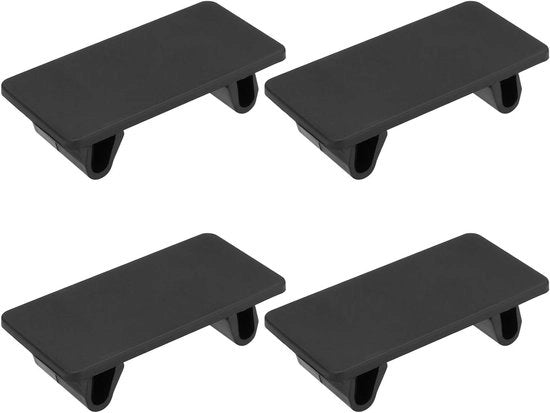 Pannello di interruttore rocker con funzione di avvio automatico - Supporto per pannello di interruttore - Set da 4 pezzi - Compatibile con veicoli - Nero - Dimensioni della copertura (48x24x12mm)