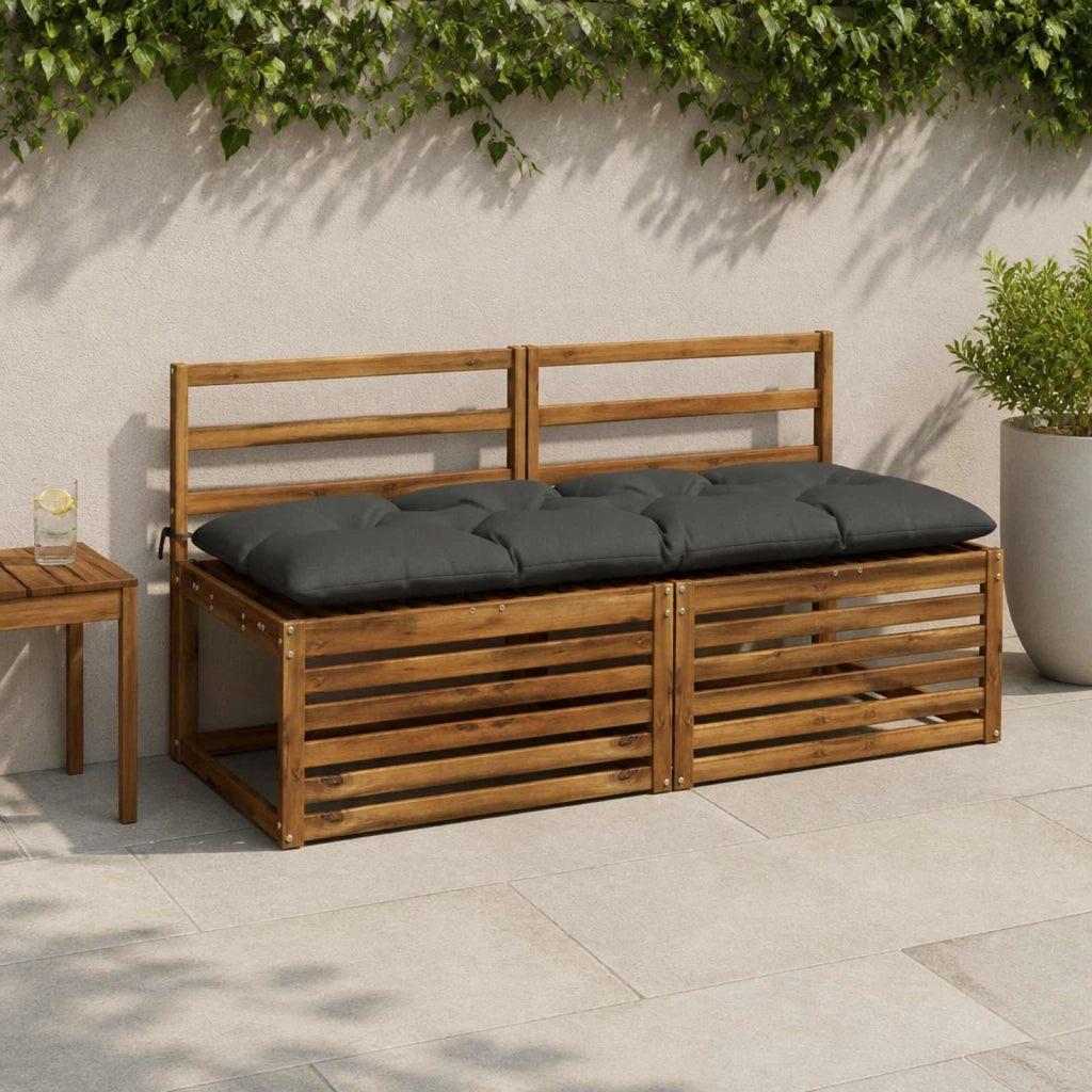 Cuscini per Panchina VIANEN 2 pz 100% Poliestere Antracite 952745