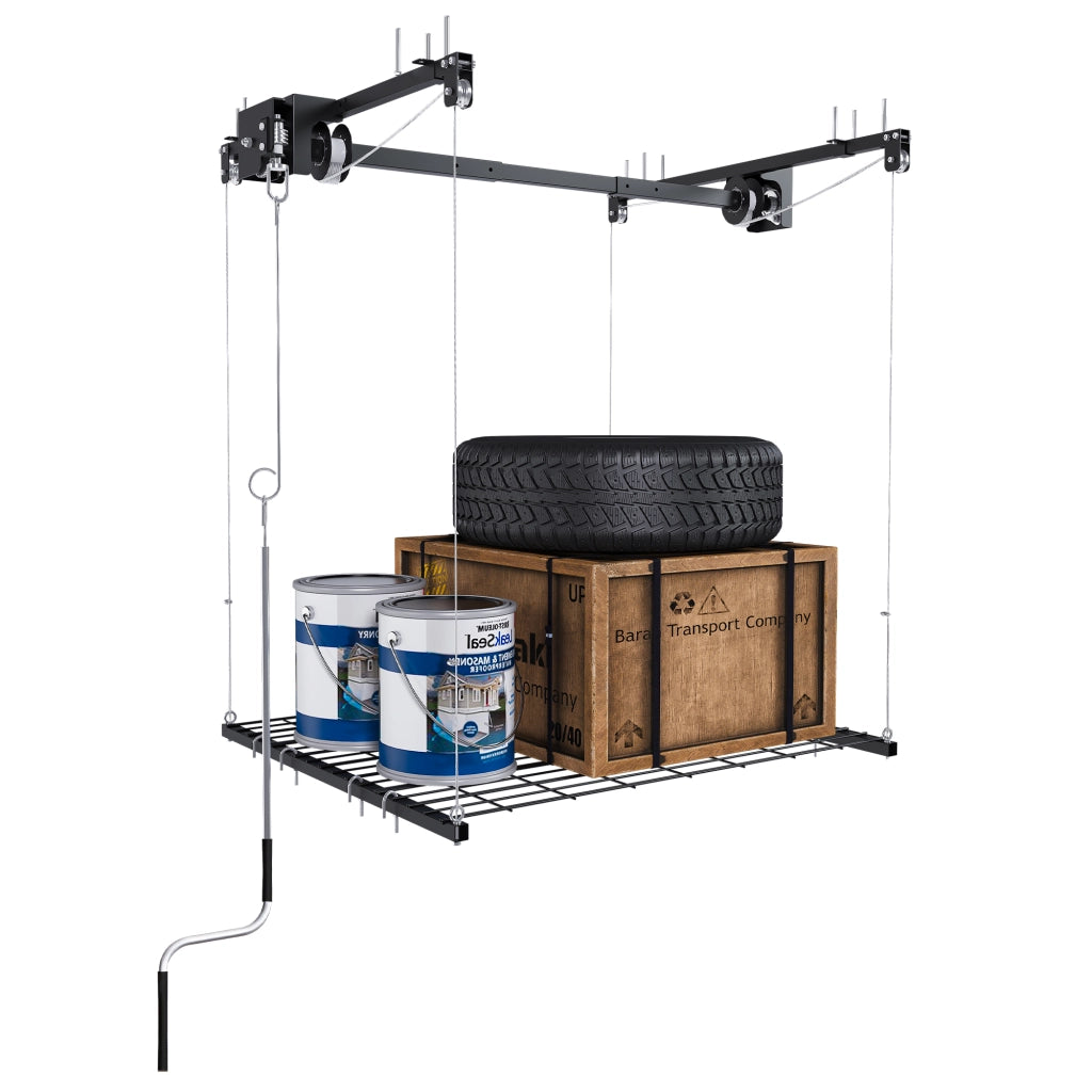 Scaffale da soffitto per garage ¨C Minimal ¨C Acciaio 120x120cm capacit¨¤ 113kg per altezze 3-3.6m