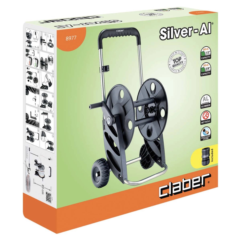 Carrello Avvolgitubo Silver al Art. 8977 Claber