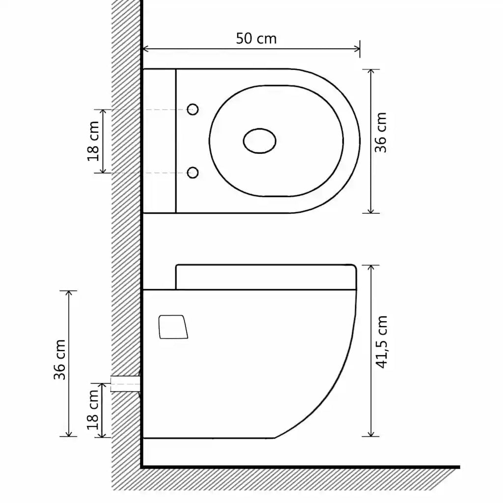 WC Sospeso in Ceramica Nera CFW6908201