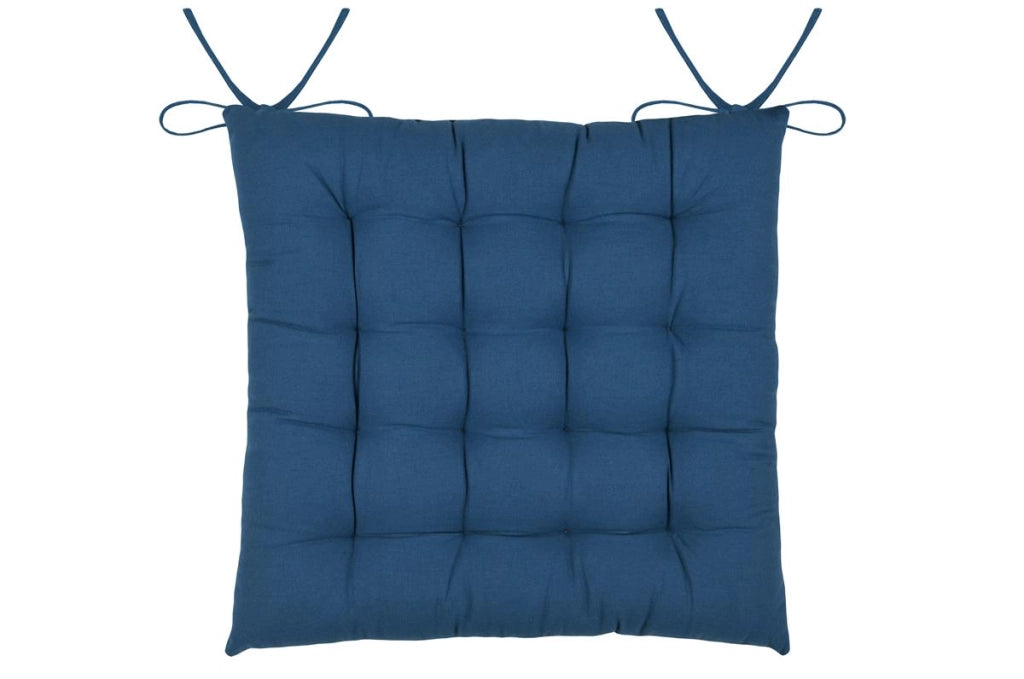 CUSCINO SEDIA DUO VARI COLORI 38X38X3.5cm COLORE: BLU