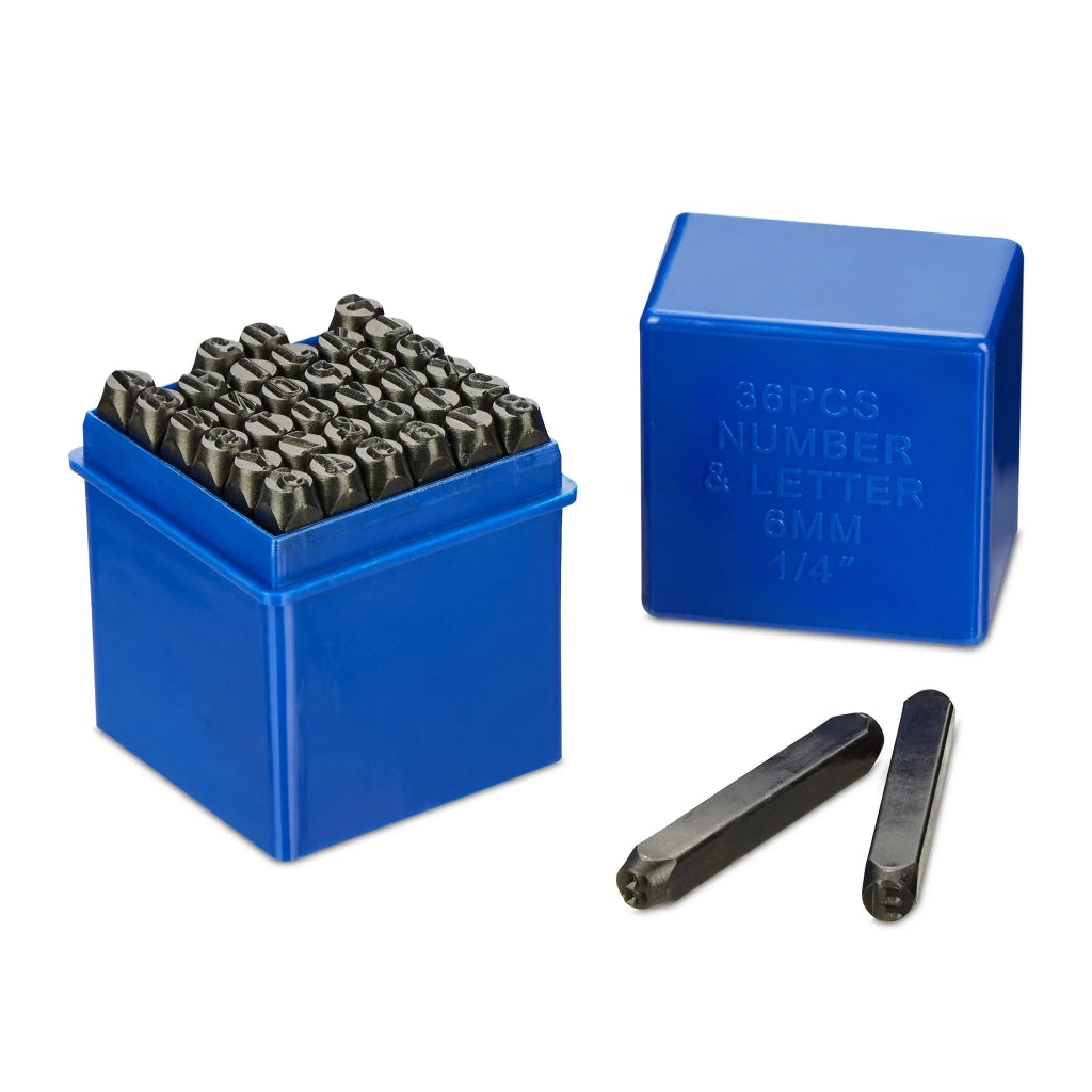 Set di timbri per stampare 36 caratteri alfanumerici per vari DIY in acciaio al carbonio nero 13_0015354