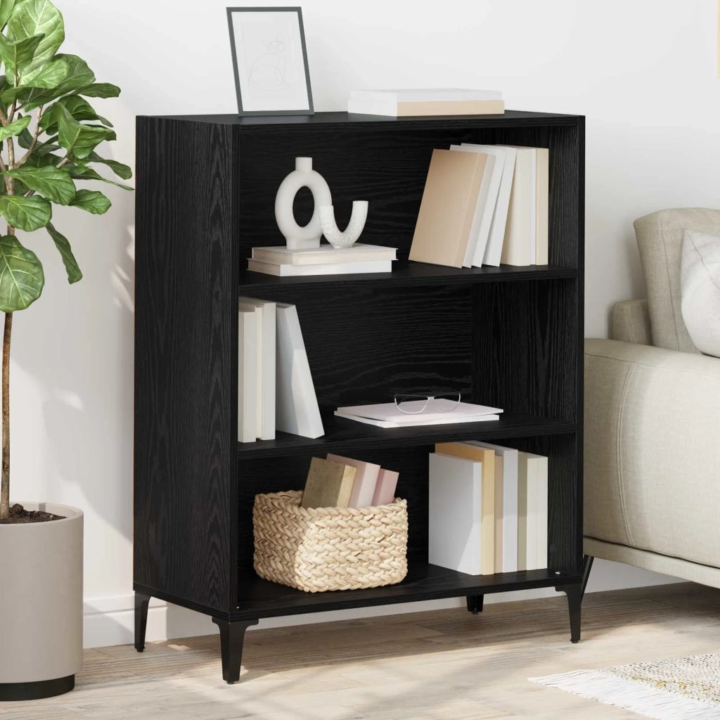 Credenza Rovere Nero 69,5 x 32,5 x 90 cm Legno ingegnerizzato 880712