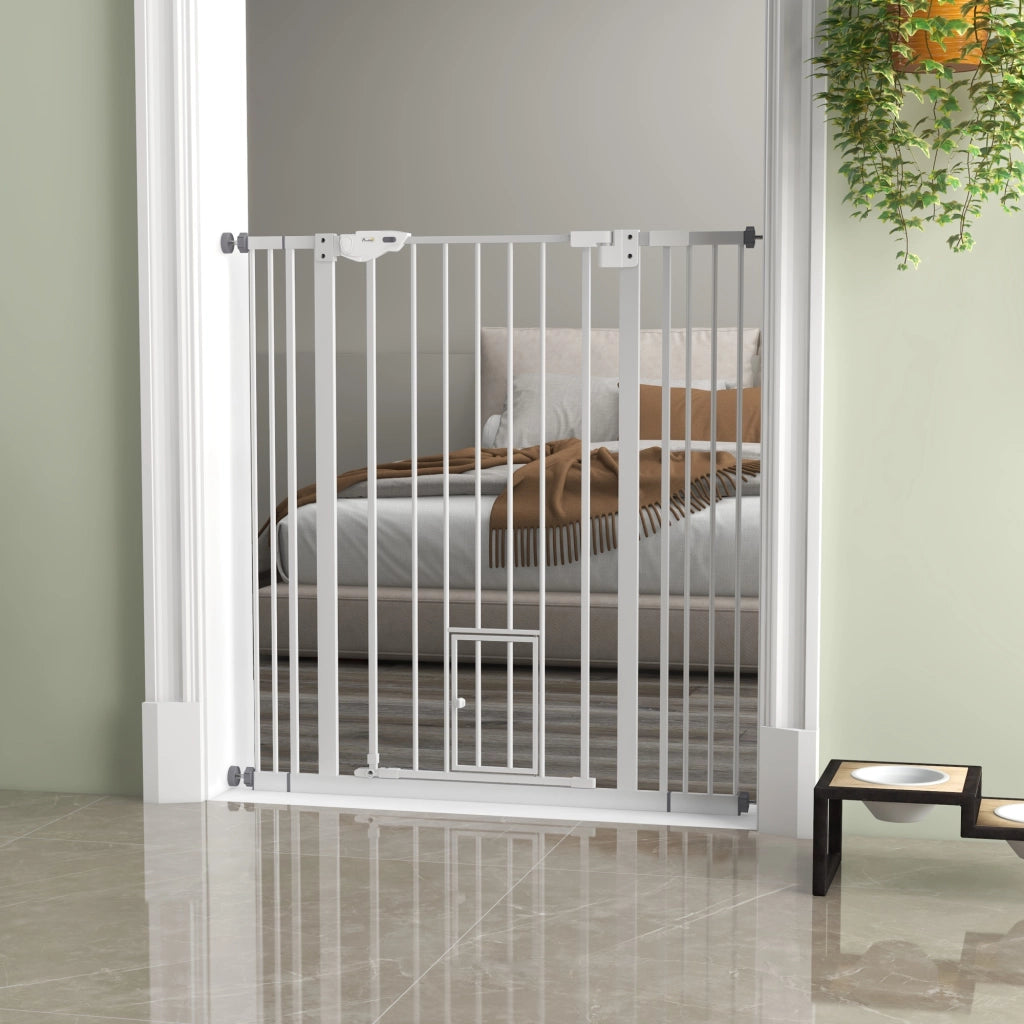 Cancello per cani ¨C Minimal ¨C 104 cm, acciaio, bianco
