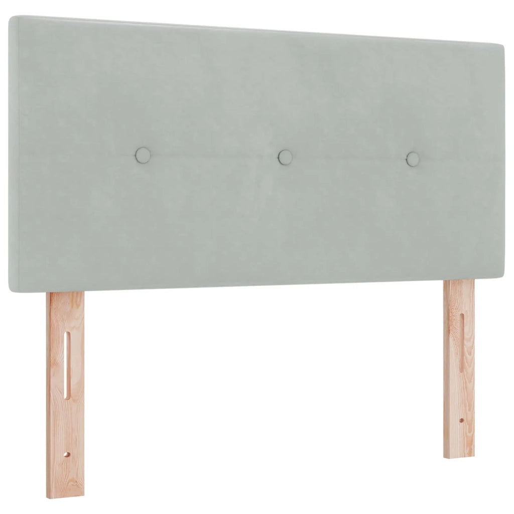 Letto con Box Spring, Materasso e LED Grigio Chiaro Velluto 3452156