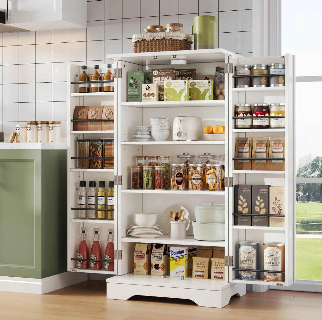 Mobile contenitore alto in MDF bianco con luce LED a sensore