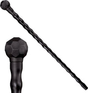 Staffa con design africano - realizzata a mano con legno e pelle