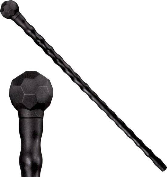Staffa con design africano - realizzata a mano con legno e pelle