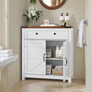 Mobile contenitore stile rustico con ripiano effetto noce, 76x30x83 cm