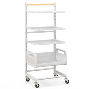 Carrello portaoggetti 35,5 x 29 x 84,5 cm mobile e multifunzionale stile contemporaneo metallo bianco 20_0011352