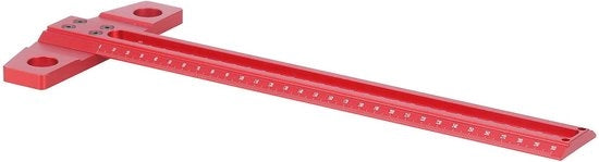 Livello quadrato T tipo - Marcatore in alluminio per misurazioni precise - Dimensioni 39,6 x 8,5 x 3,7 cm - Utilizzo per lavorazione vetro e legno - Manuale.