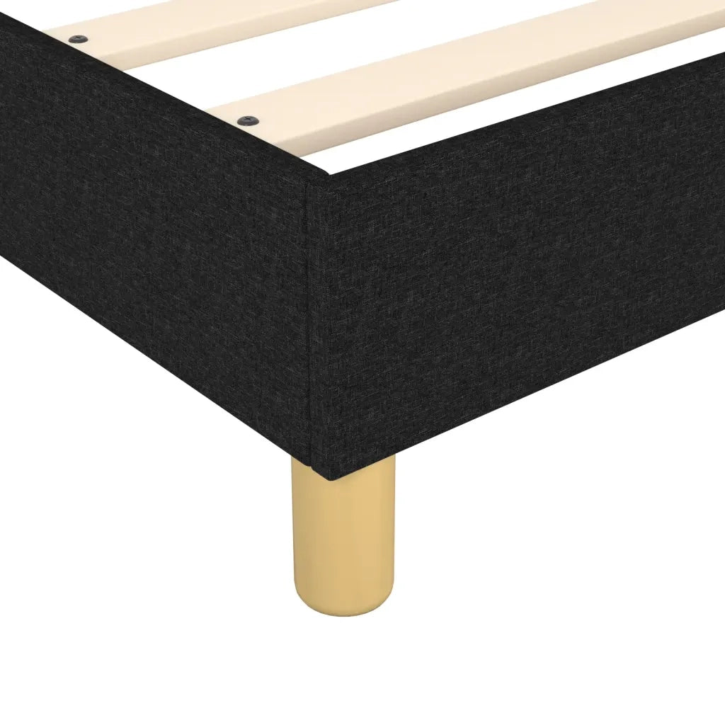 Giroletto a Molle con Materasso Nero 140x200 cm in Tessuto 3144177