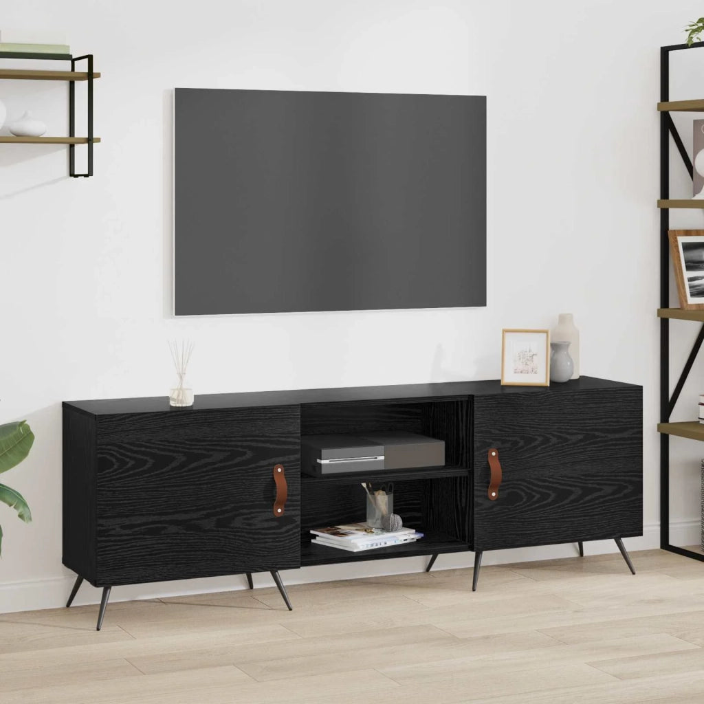 Mobile TV 150 x 30 x 50 cm Rovere nero Legno ingegnerizzato