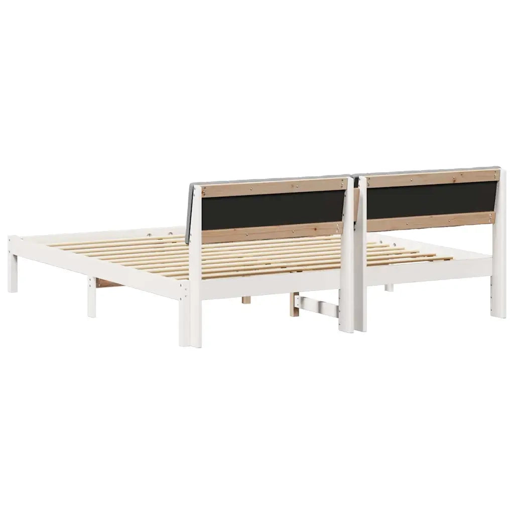 Struttura del Letto Bianco e grigio chiaro 180 x 200 cm 3394357