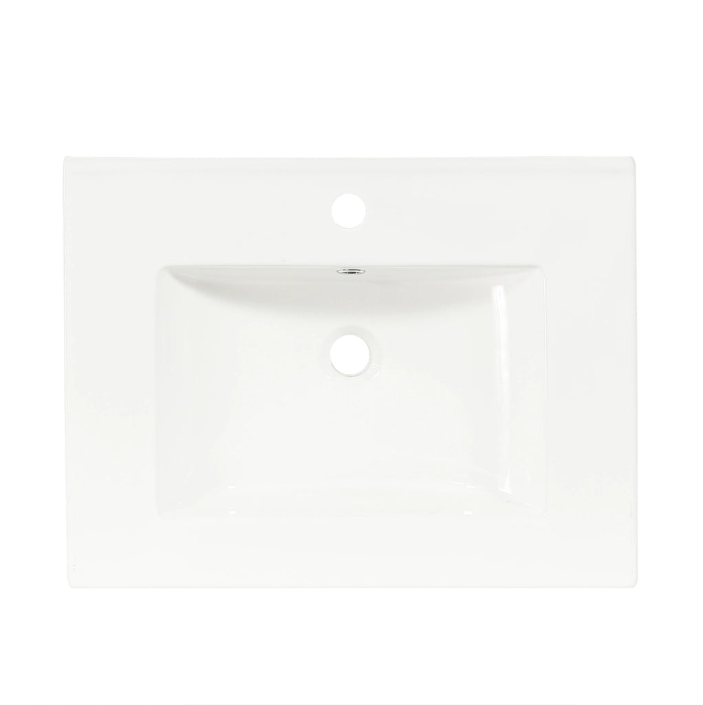 MOBILE BAGNO 61x47x89 cm con Lavabo in Ceramica MDF Effetto Legno Naturale