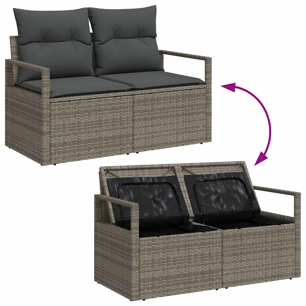 Set Divano da Giardino 6 pcs Grigio polyrattan 3356312