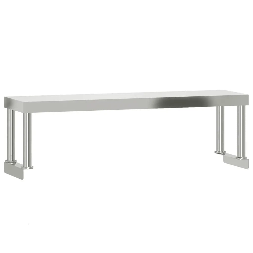 Tavolo Lavoro Cucina con Ripiano-Piano di Lavoro Cucina 110x55x120 cm Acciaio Inox 877679