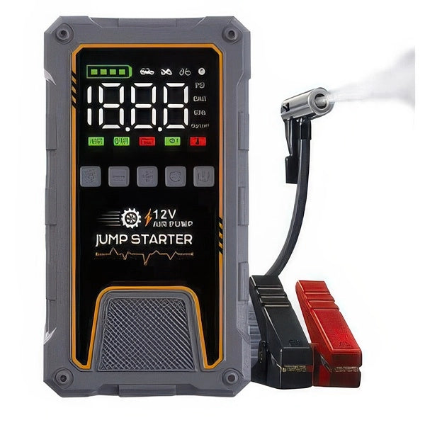 Avviatore di Emergenza 12000 mAh per Auto 12V con Compressore d'Aria Digitale e Pinze Smart Lostech LS-BOOST04