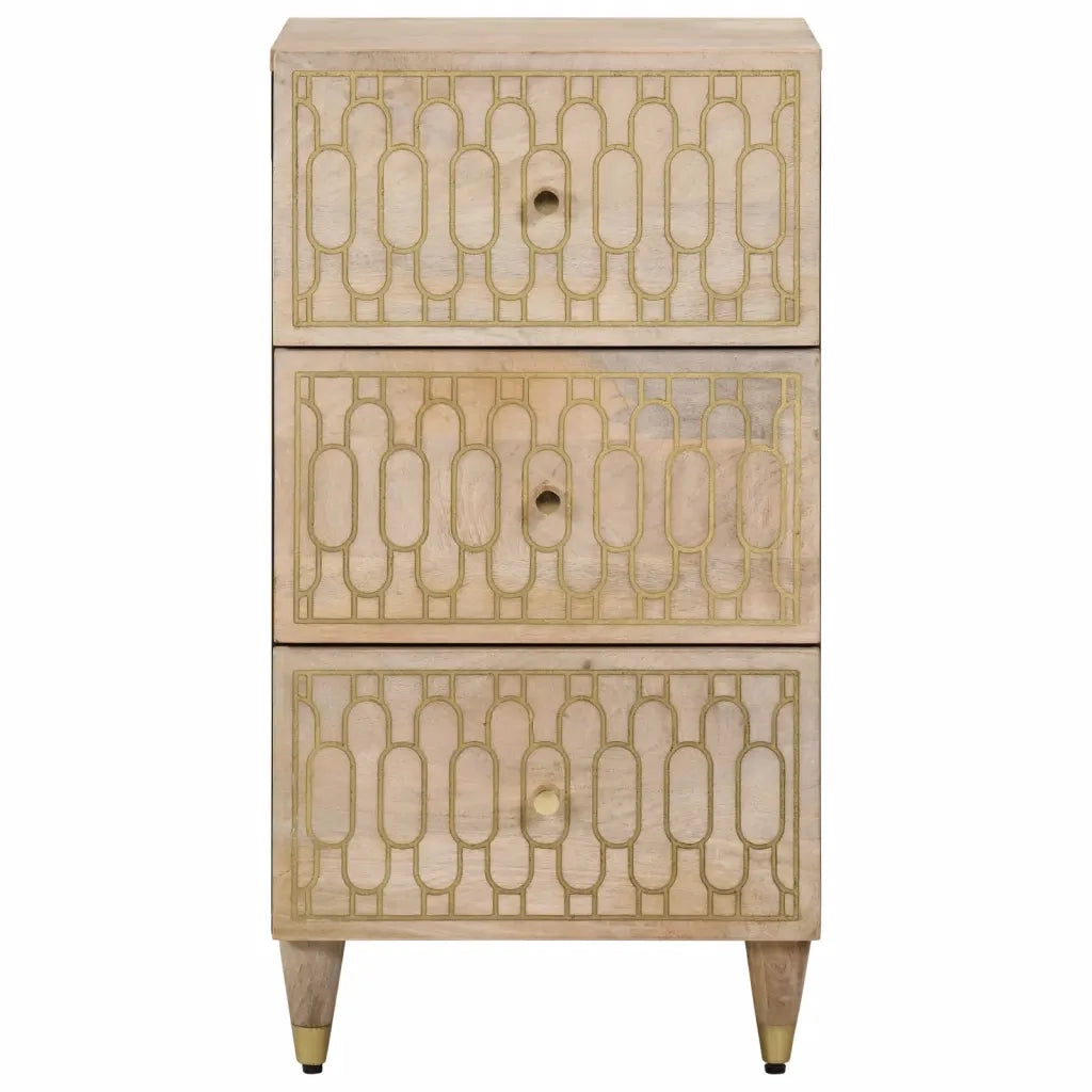 Credenza-Buffet-Armadio da cucina 40x33x75 cm in Legno Massello di Mango 581544