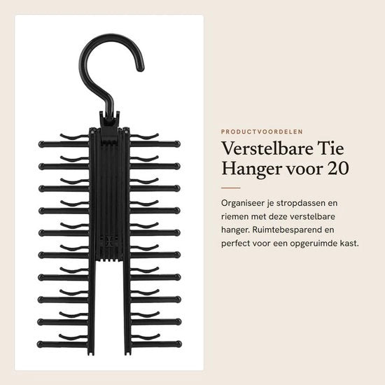 Tie Hanger Verstelbare per 20 Stropdassen e Accessori