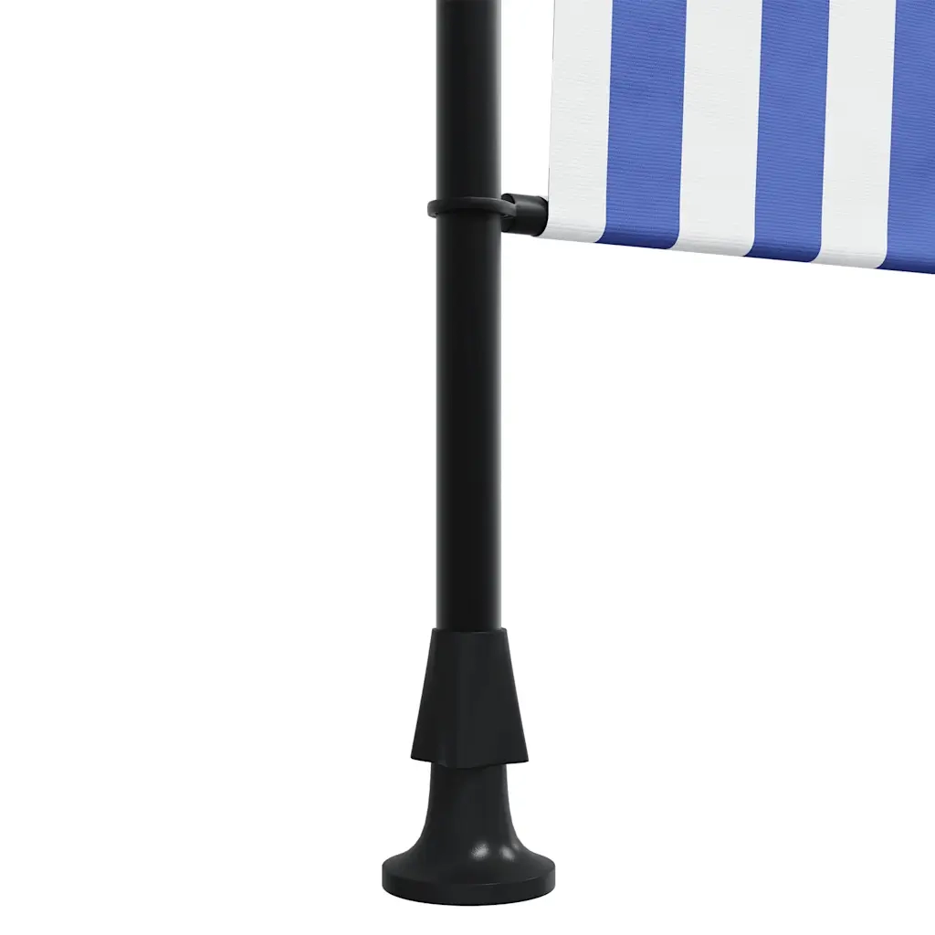 Tenda a rullo | Tenda avvolgibile Esterno Blu e Bianca 100x270cm Tessuto e Acciaio