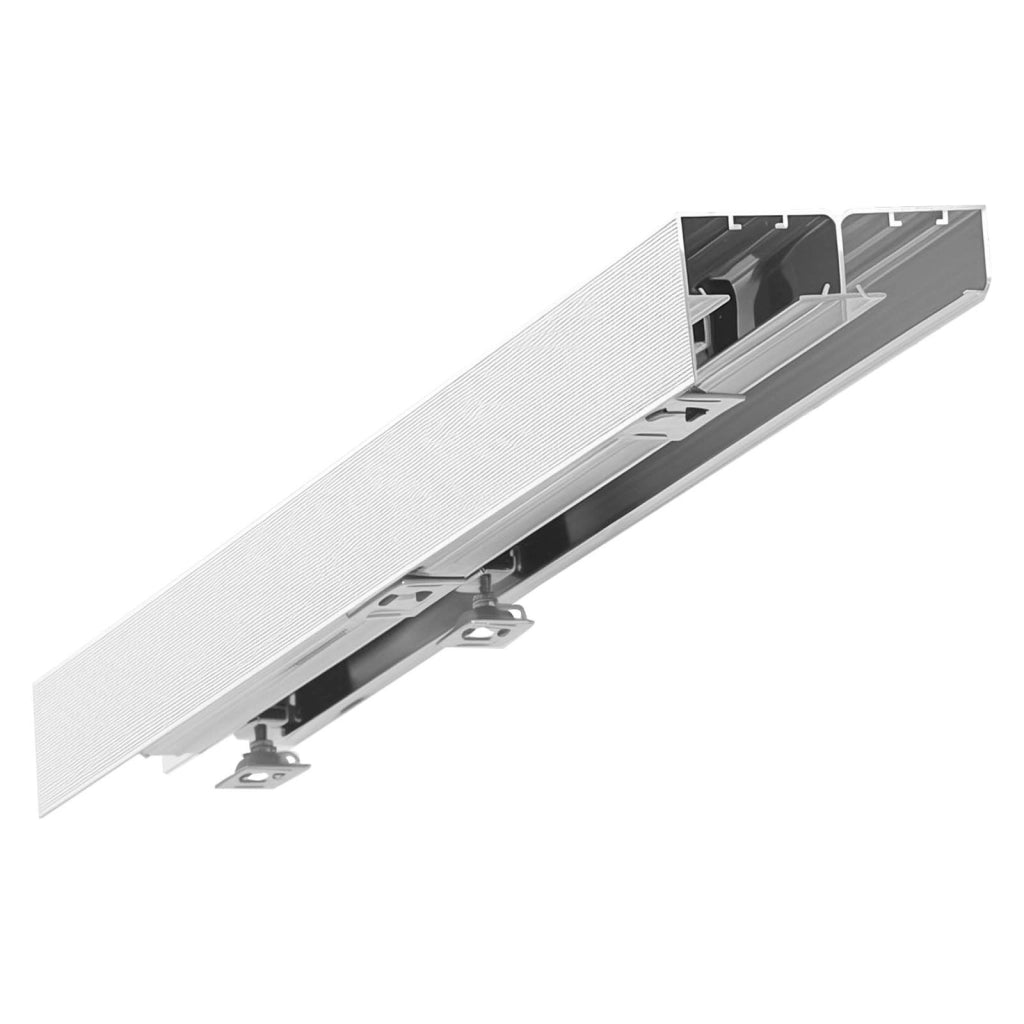 Kit Binario per Porte Scorrevoli Doppie XC40-4FT in Lega di Alluminio 1219 mm Guida Salvaspazio Robusto per Armadio e Casa