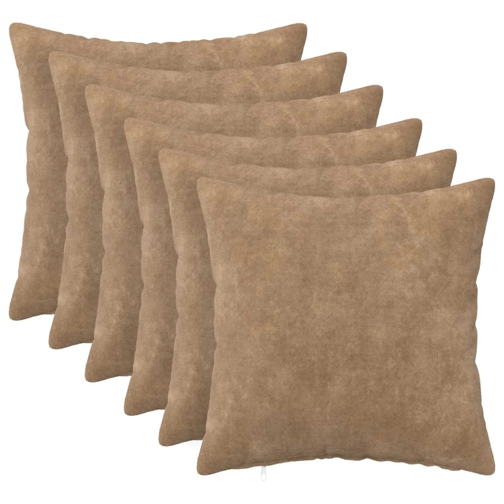 Cuscino con cuscino HEERLEN 6 pz Tortora Fleece in microfibra 924668